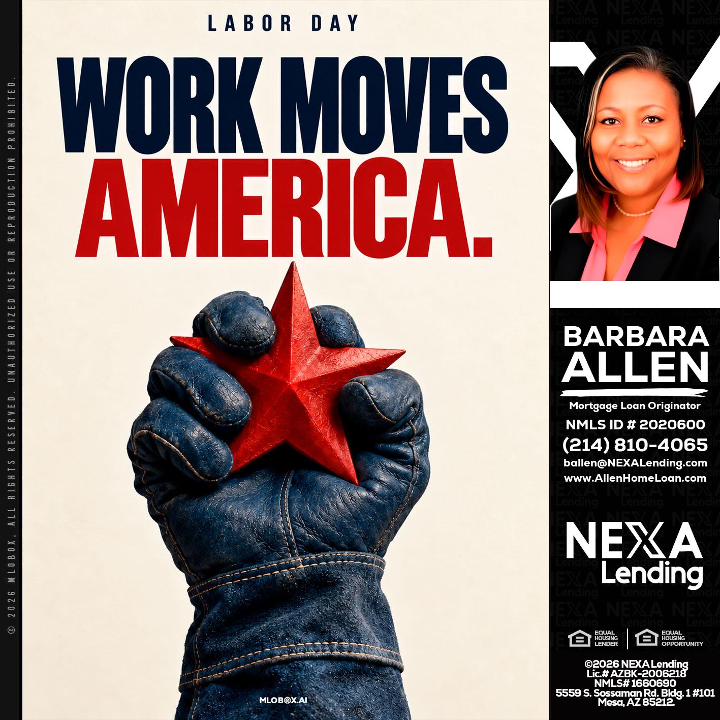 WORKS MOVES AMERICA - Barbara Allen -Mortgage Consultant